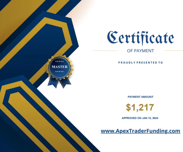 Certificado Apex Trader Funding