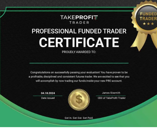 Certificado Take Profit Trader